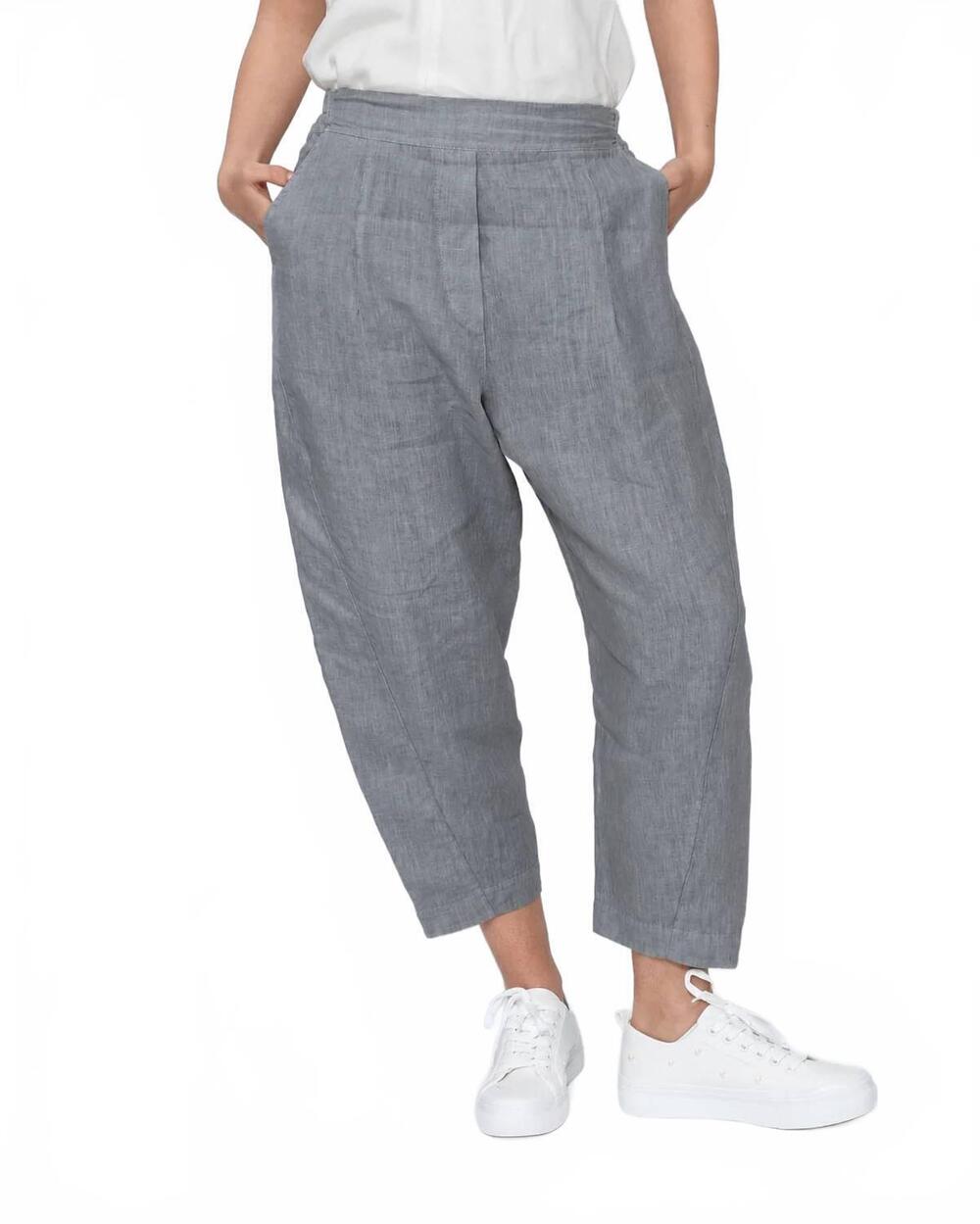 NEW BLUEBERRY curved pants in slate